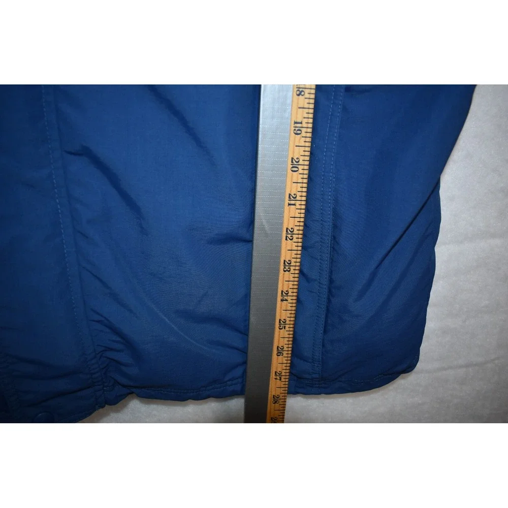LL Bean 3 In 1 Men's Jacket Size LFull  Zip Blue Lined Fleece Heavyweight -Flaws